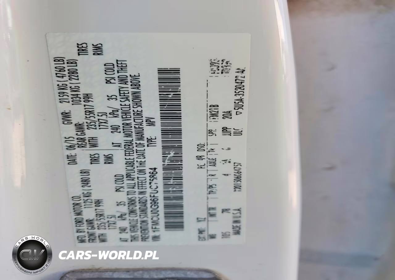 2015 Ford Escape Se VIN:1FMCU0G96FUC76864 - 13