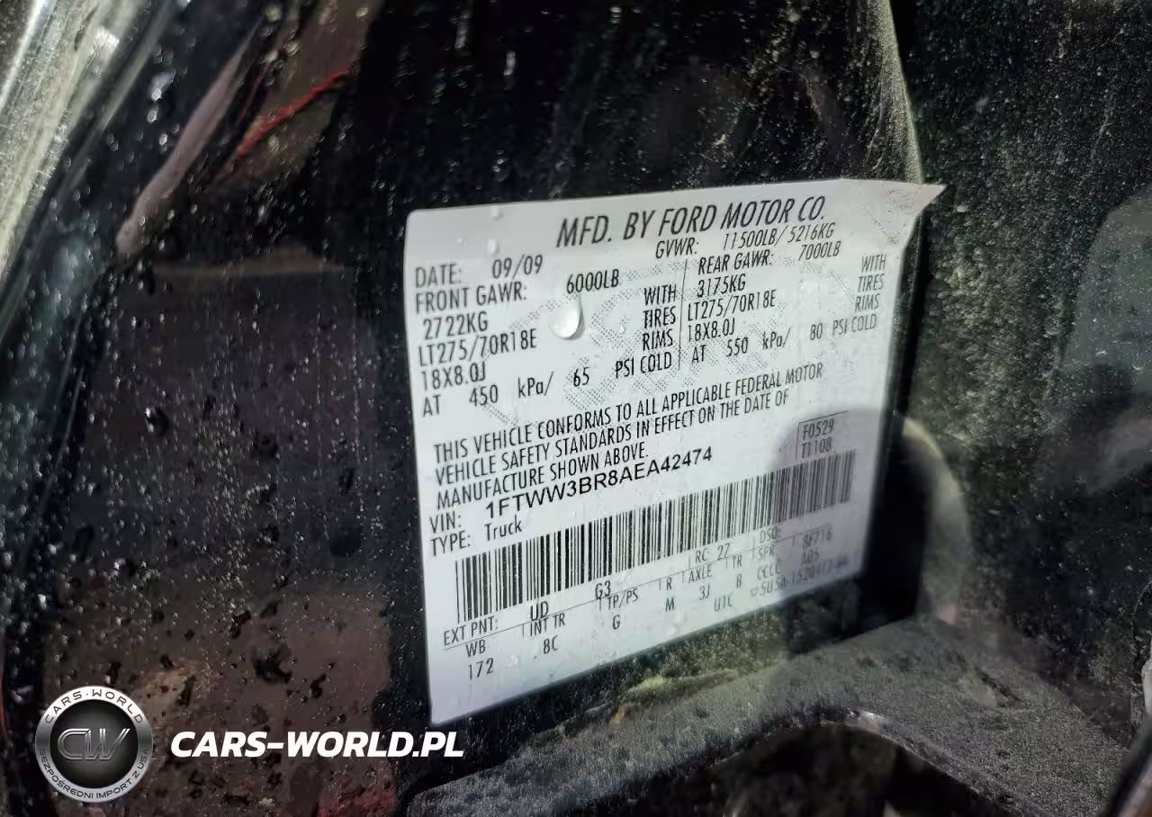 2010 Ford F350 Super Duty VIN:1FTWW3BR8AEA42474 - 12