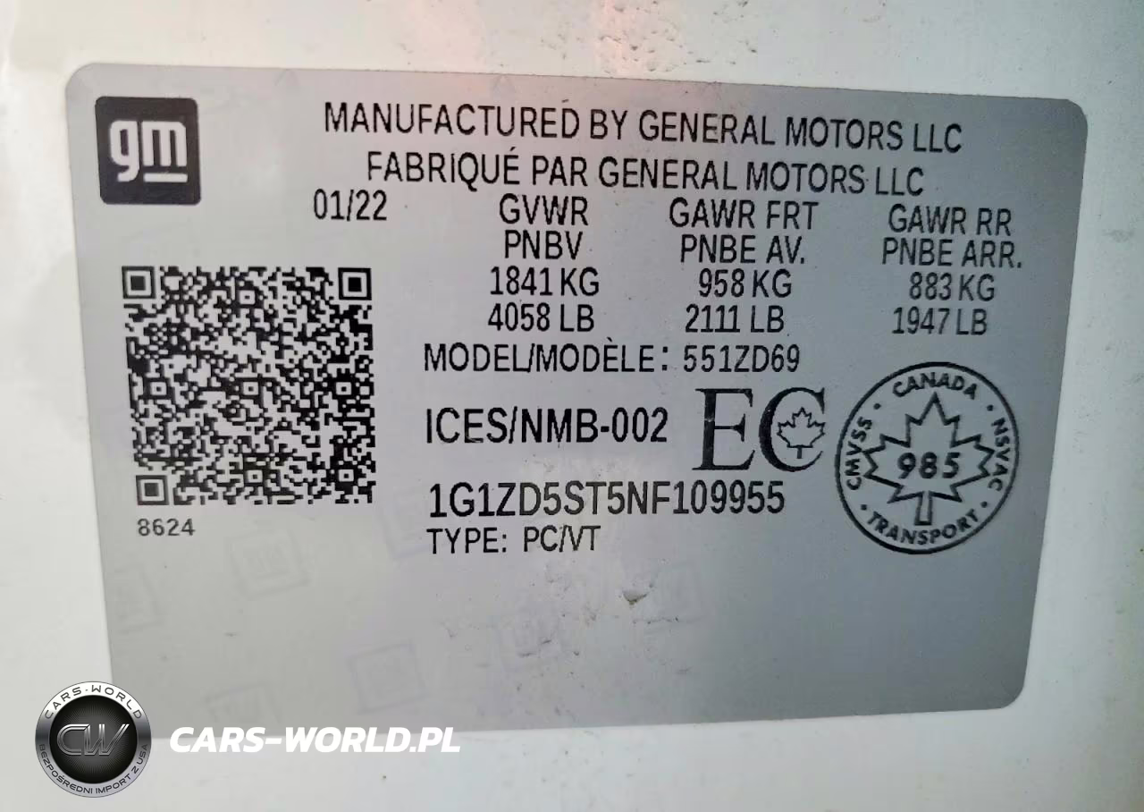2022 Chevrolet Malibu Lt VIN:1G1ZD5ST5NF109955 - 12