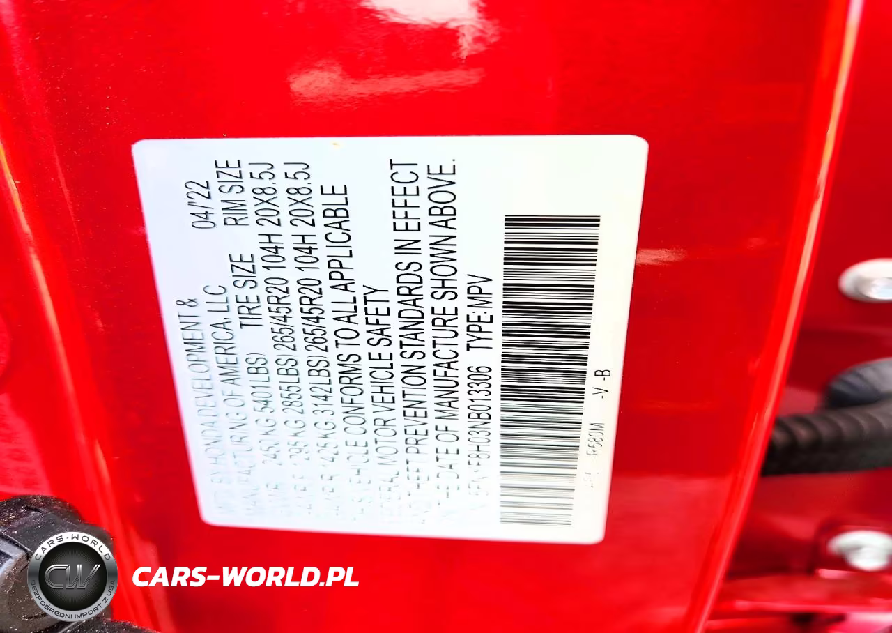2022 Honda Passport Elite VIN:5FNYF8H03NB013306 - 13