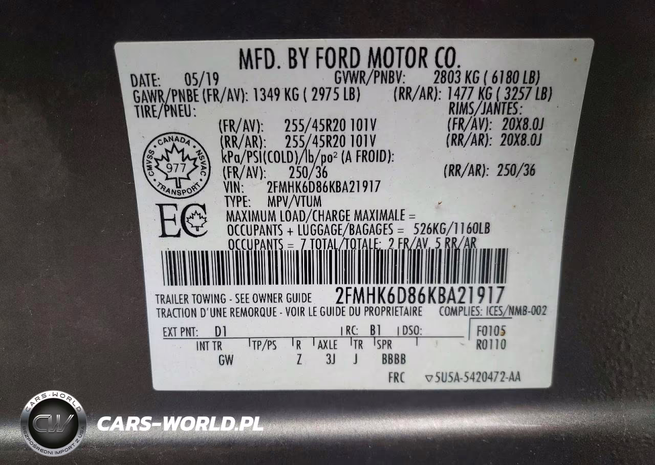 2019 Ford Flex Limited VIN:2FMHK6D86KBA21917 - 12