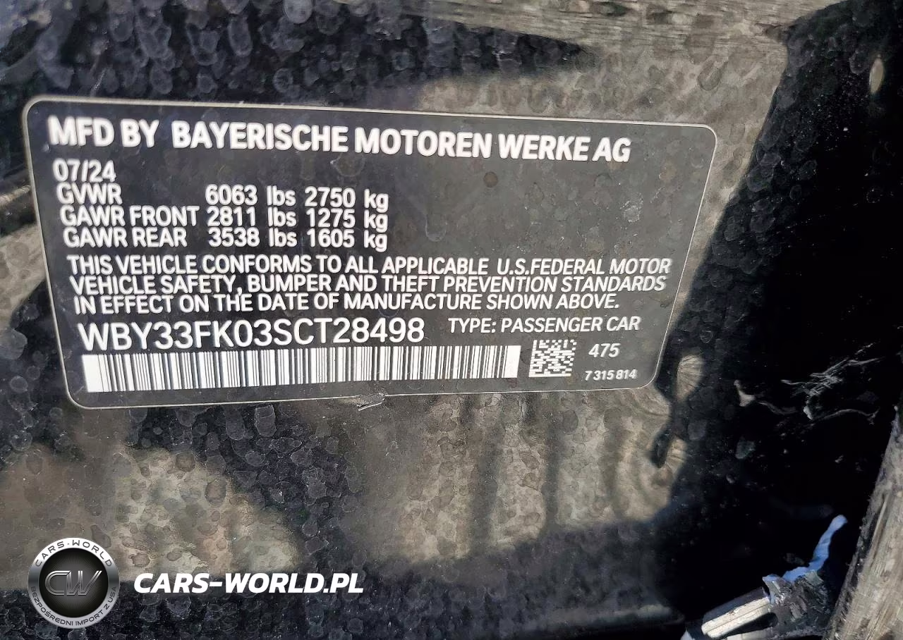 2025 BMW I5 Edrive 40 VIN:WBY33FK03SCT28498 - 12