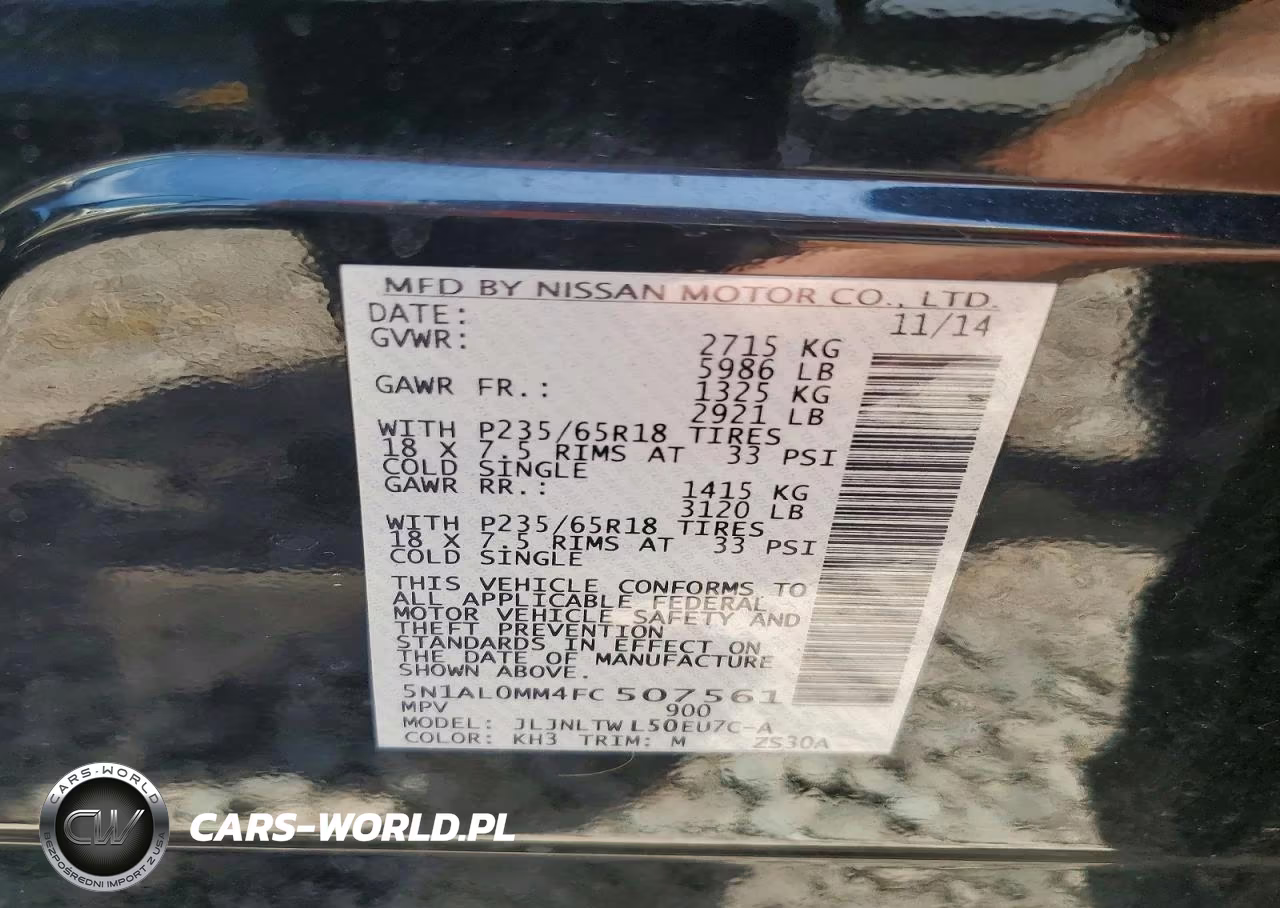 2015 Infiniti Qx60 Base VIN:5N1AL0MM4FC507561 - 13