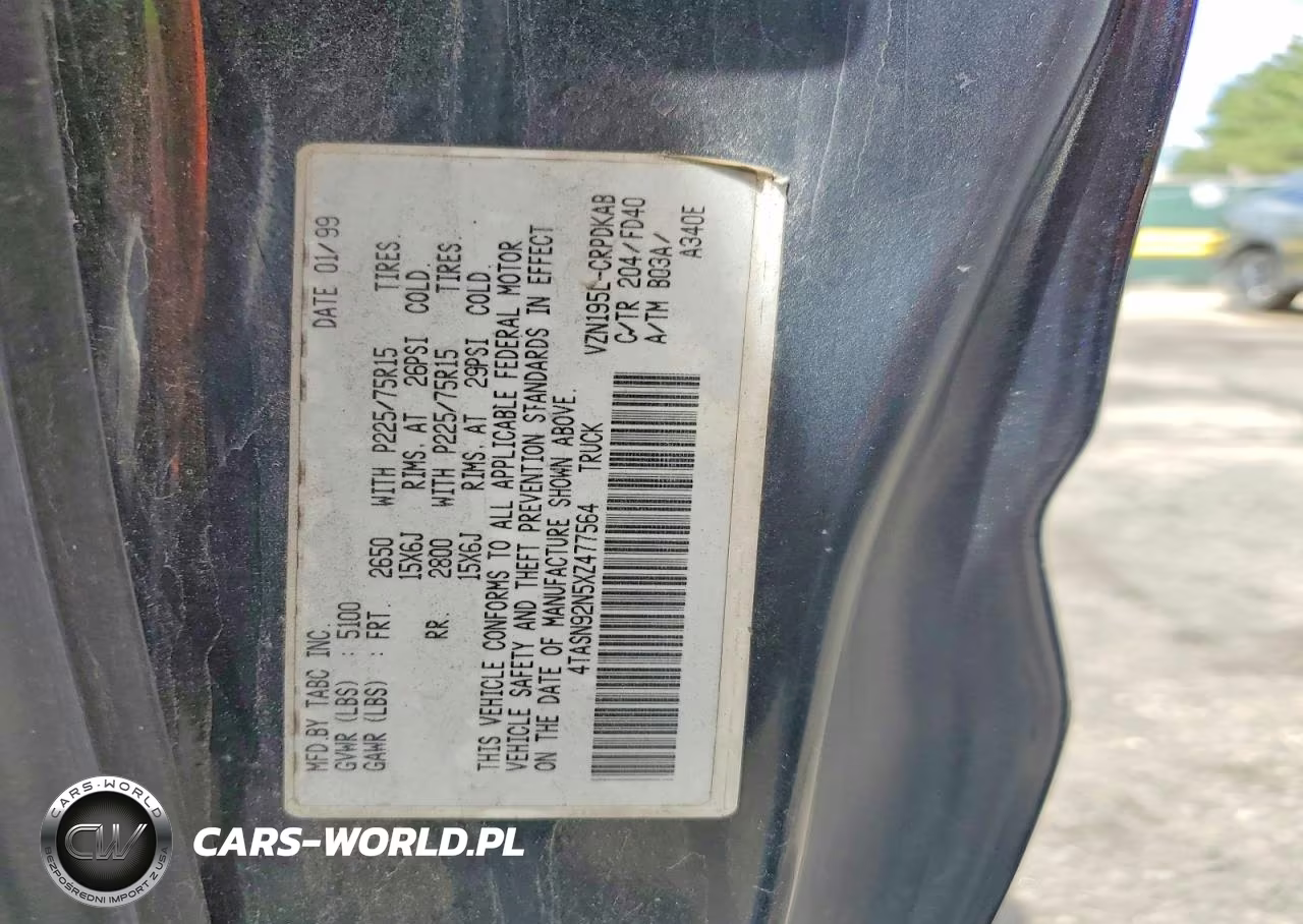 1999 Toyota Tacoma Xtracab Prerunner VIN:4TASN92N5XZ477564 - 12