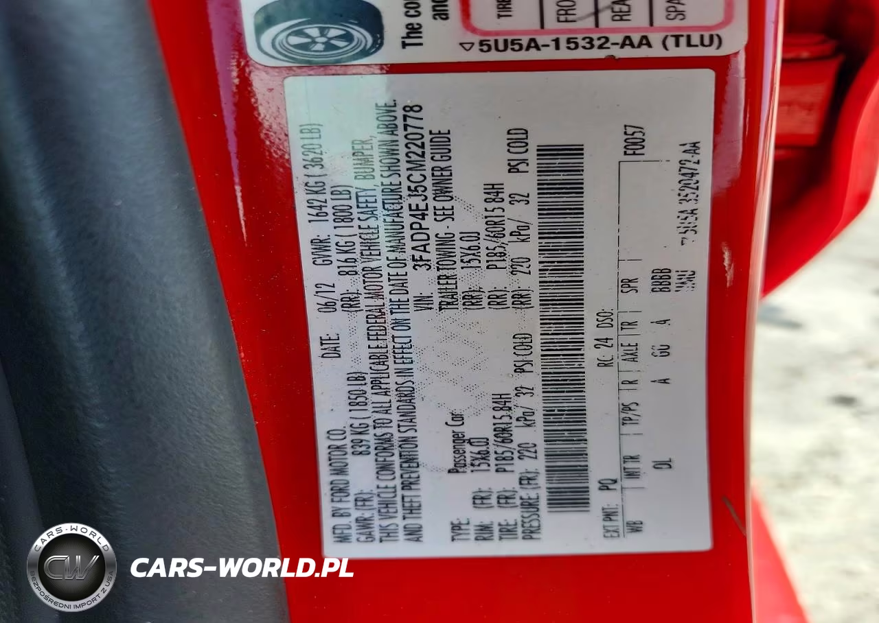 2012 Ford Fiesta Se VIN:3FADP4EJ5CM220778 - 13