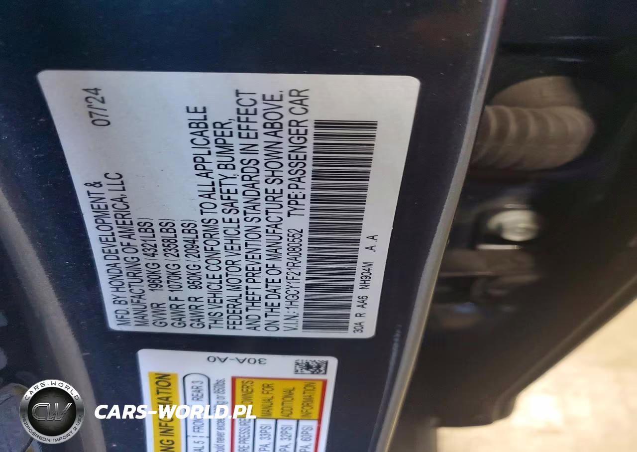 2024 Honda Accord Lx VIN:1HGCY1F21RA080552 - 13