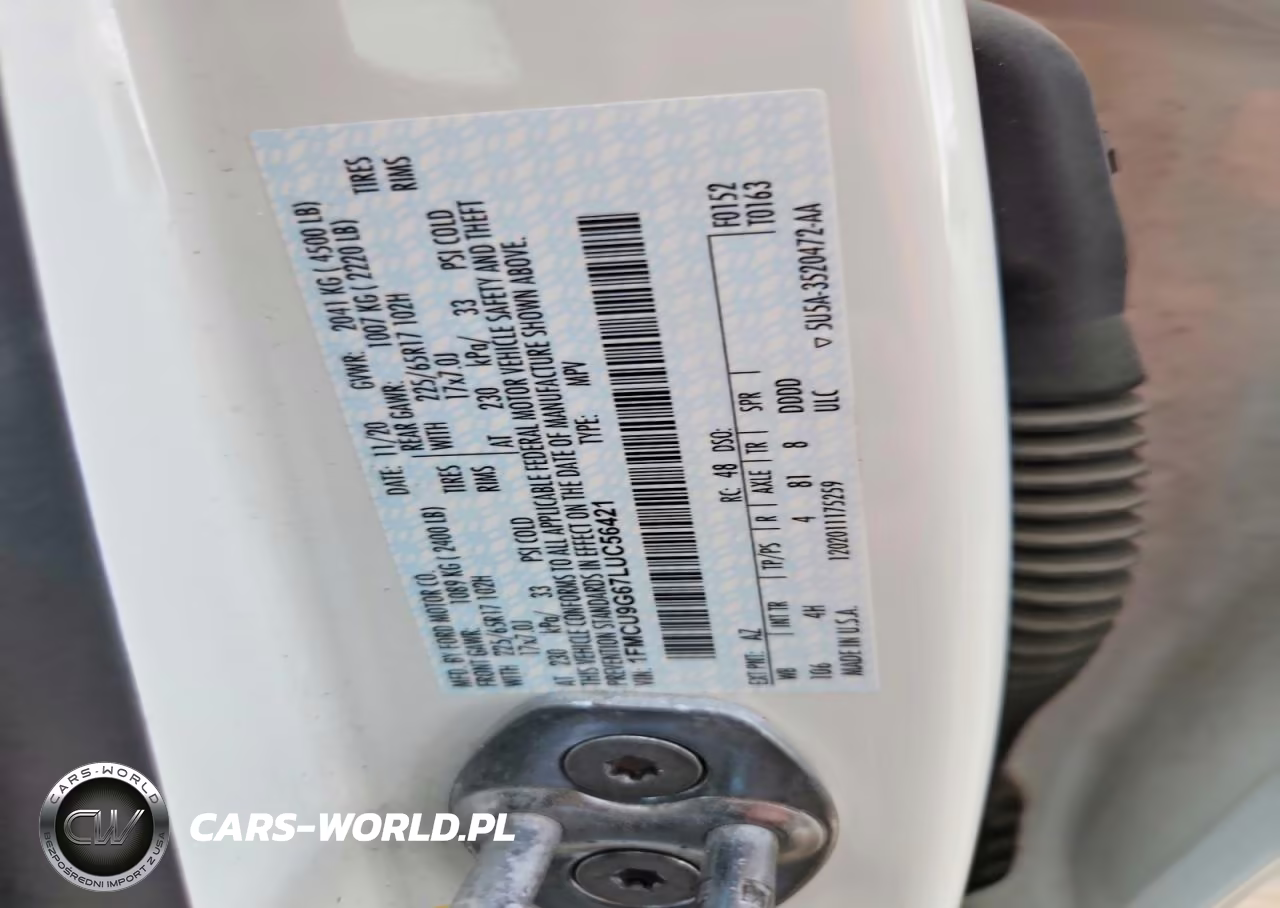 2020 Ford Escape Se VIN:1FMCU9G67LUC56421 - 13