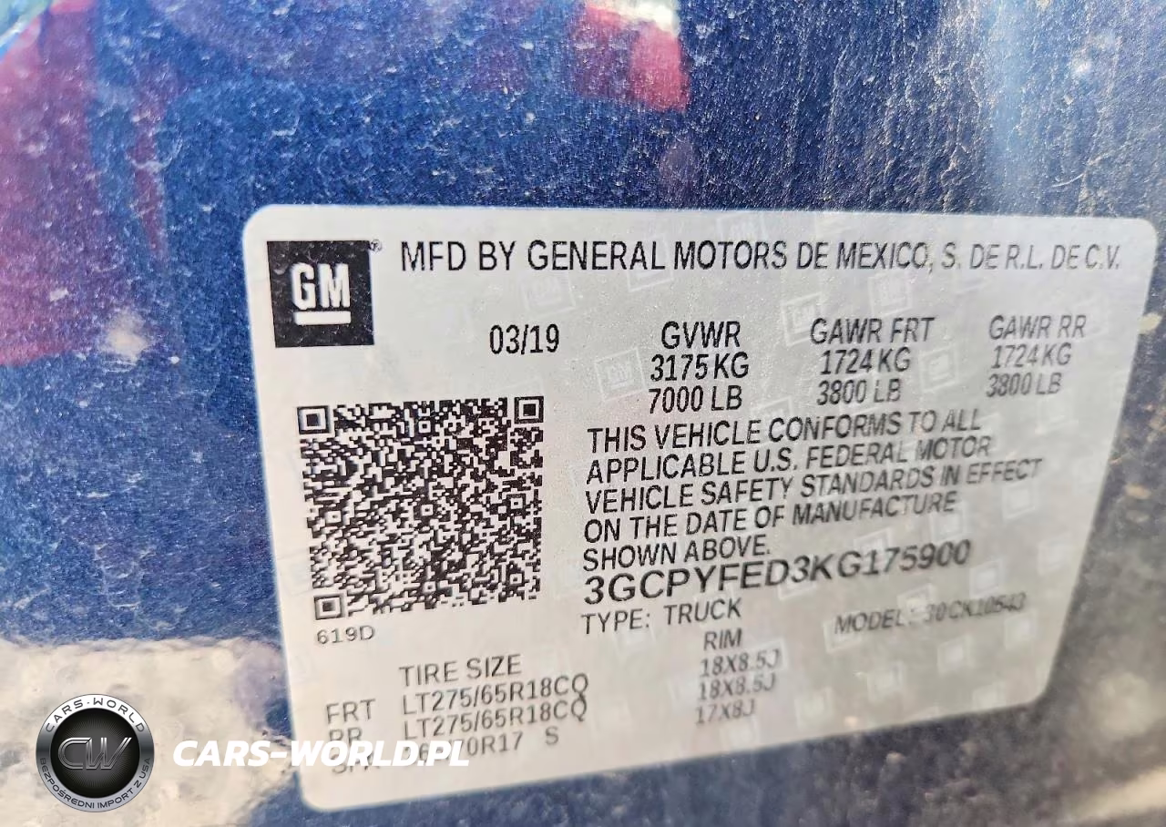 2019 Chevrolet Silverado K1500 Lt Trail Boss VIN:3GCPYFED3KG175900 - 13