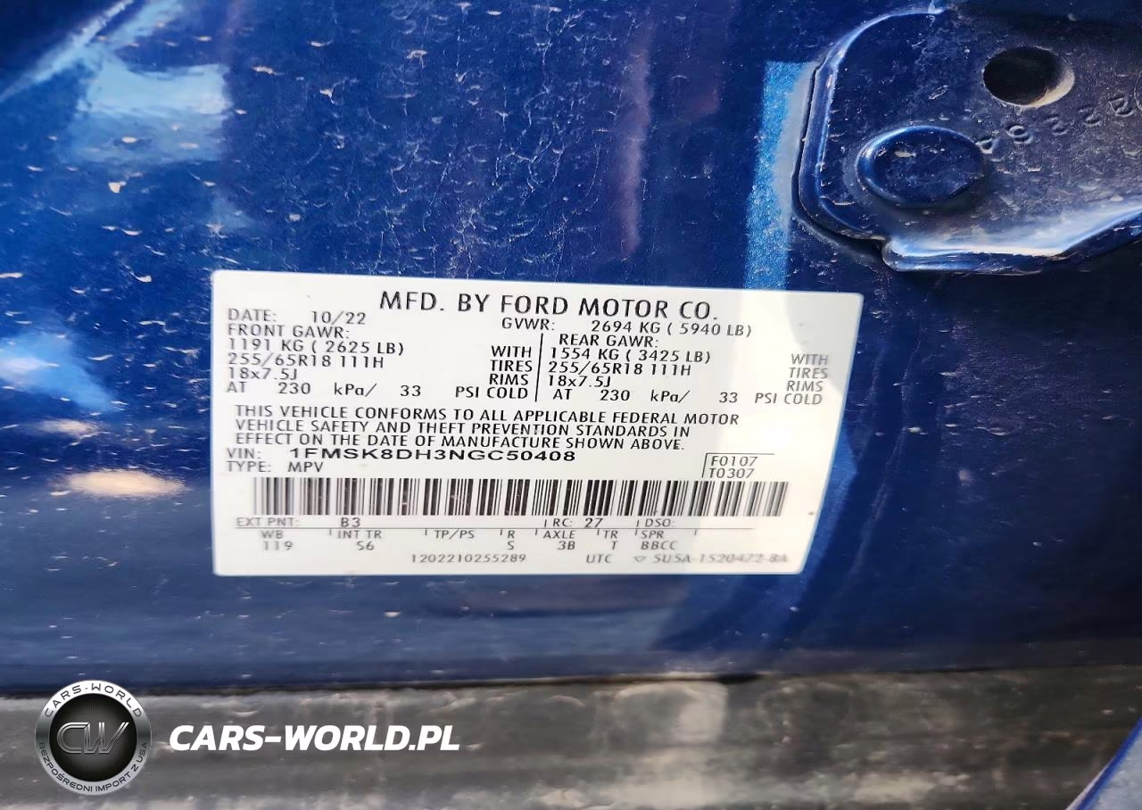 2022 Ford Explorer Xlt VIN:1FMSK8DH3NGC50408 - 14