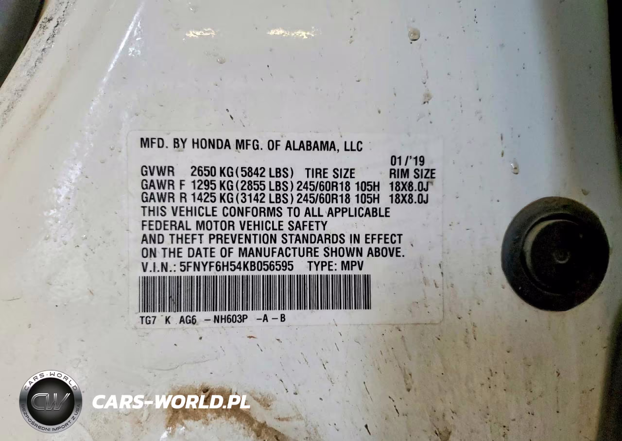 2019 Honda Pilot Exl VIN:5FNYF6H54KB056595 - 13