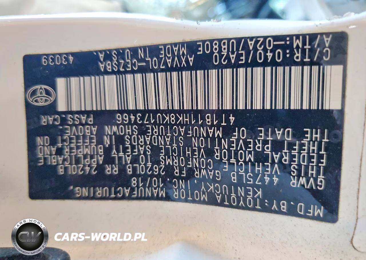 2019 Toyota Camry Se VIN:4T1B11HK8KU173466 - 12