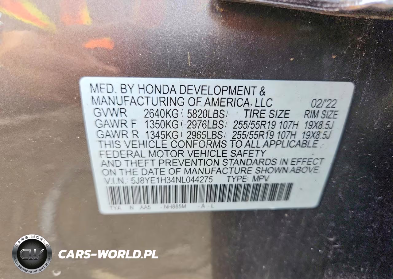 2022 Acura Mdx VIN:5J8YE1H34NL044275 - 13