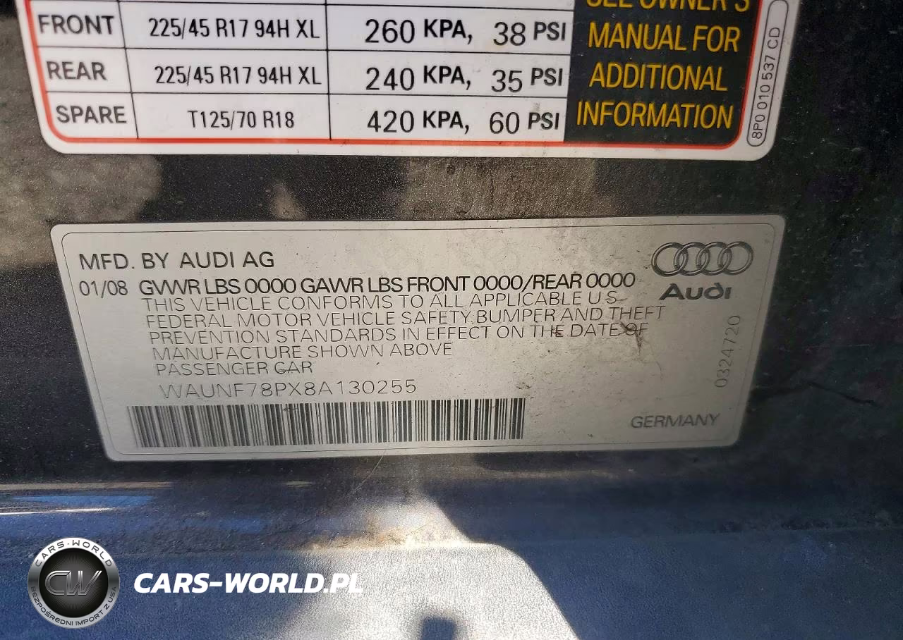 2008 Audi A3 2.0 Premium VIN:WAUNF78PX8A130255 - 13