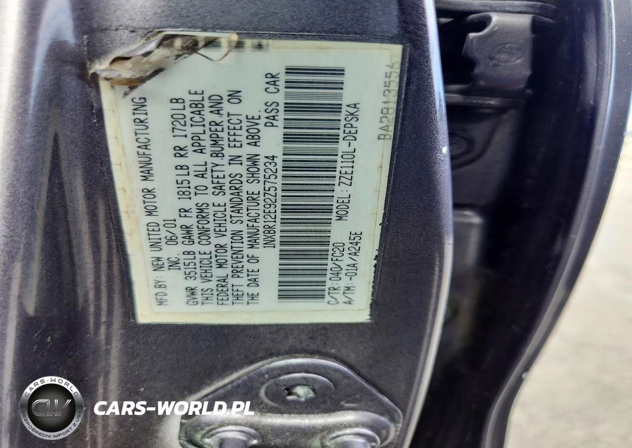 2002 Toyota Corolla S VIN:1NXBR12E92Z575234 - 12