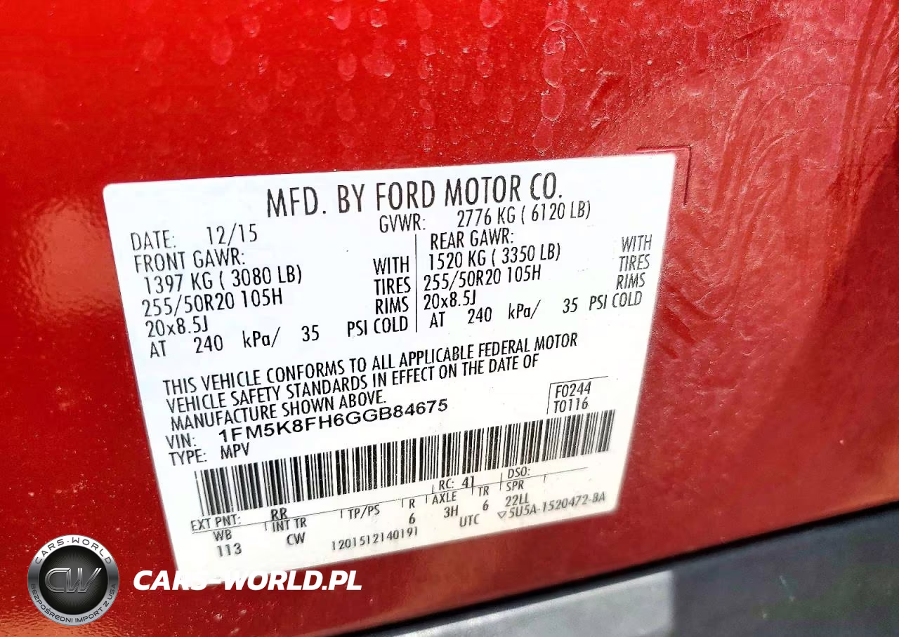 2016 Ford Explorer Limited VIN:1FM5K8FH6GGB84675 - 14