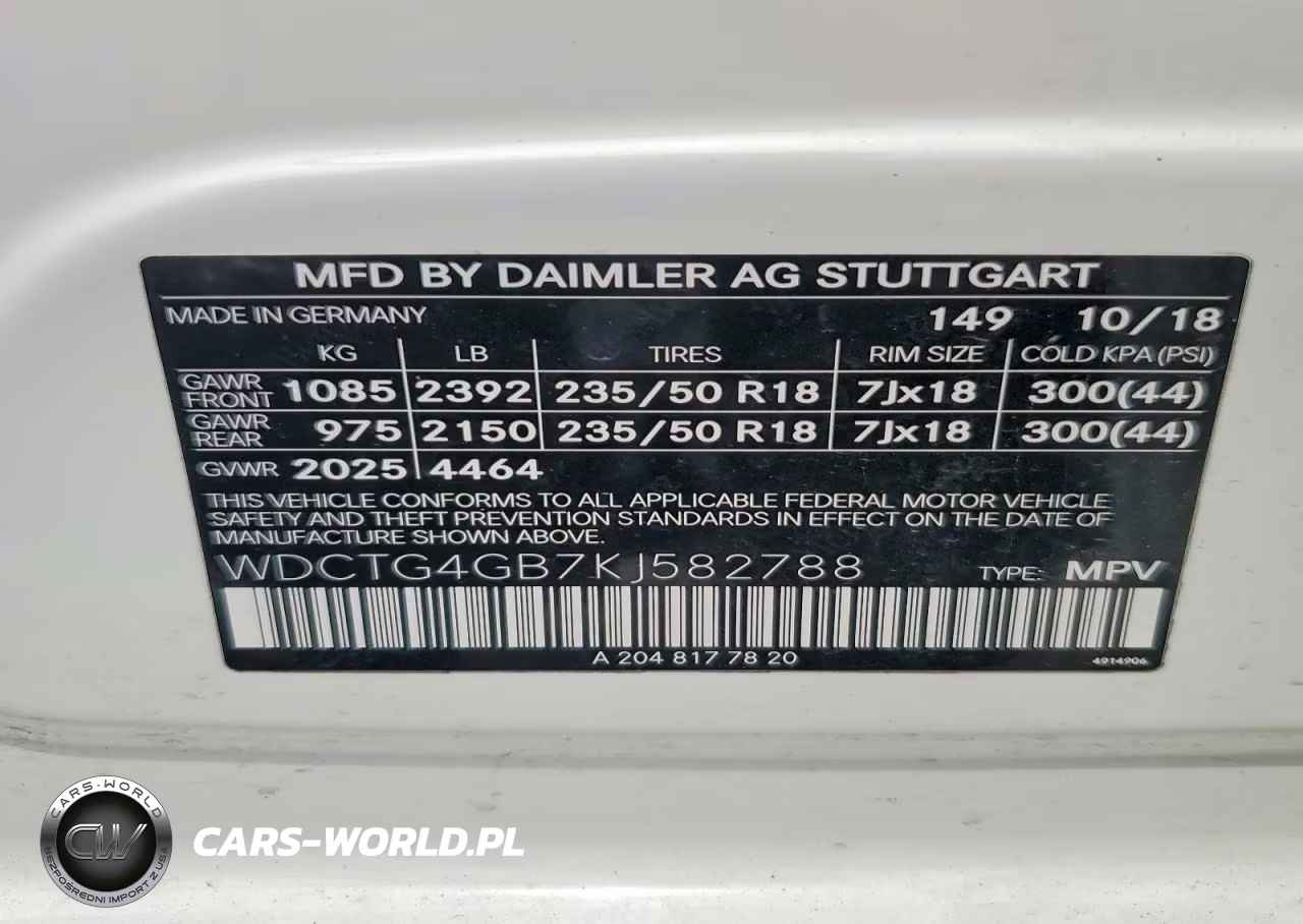2019 Mercedes-Benz Gla 250 4Matic VIN:WDCTG4GB7KJ582788 - 13