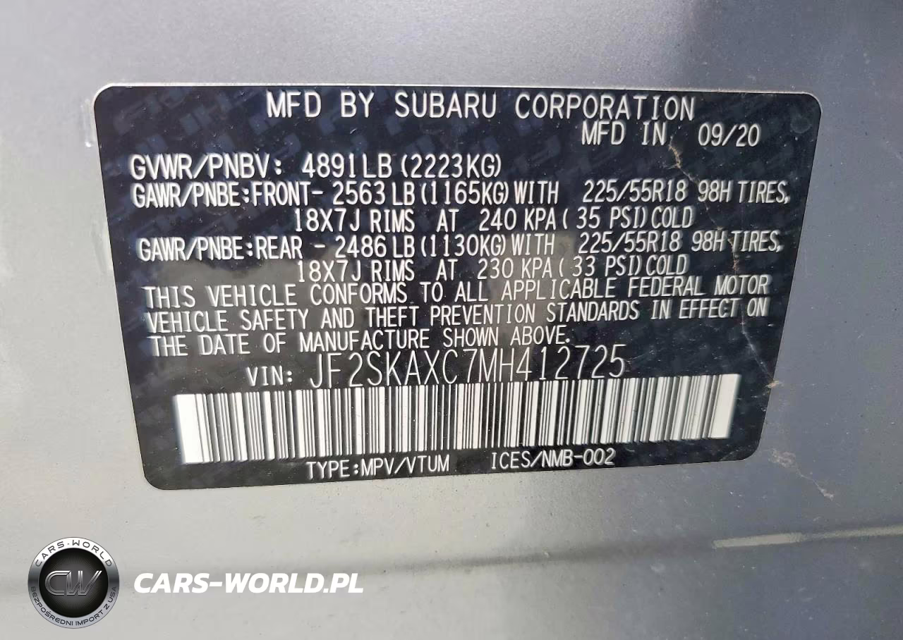 2021 Subaru Forester Touring VIN:JF2SKAXC7MH412725 - 12