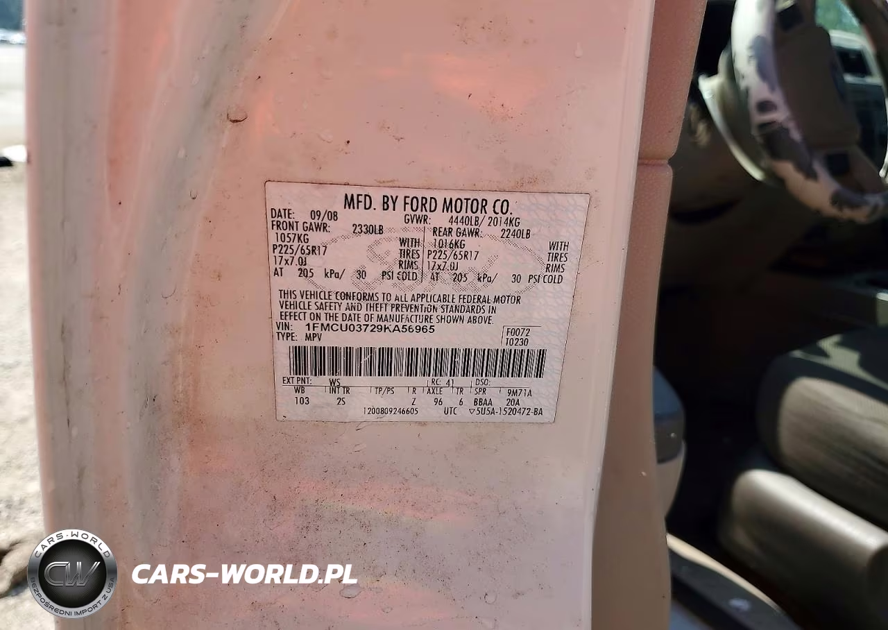 2009 Ford Escape Xlt VIN:1FMCU03729KA56965 - 13