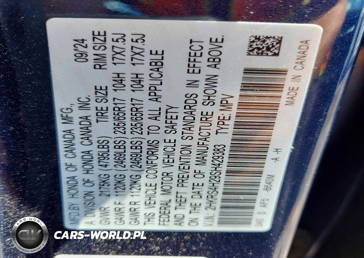 2025 Honda Cr-V Lx VIN:2HKRS4H29SH429383 - 14