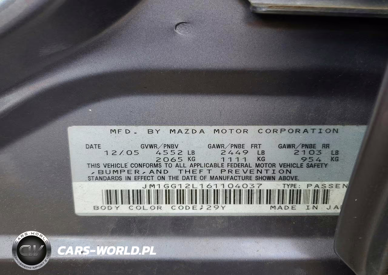 2006 Mazda Mazdaspeed6 VIN:JM1GG12L161104037 - 13
