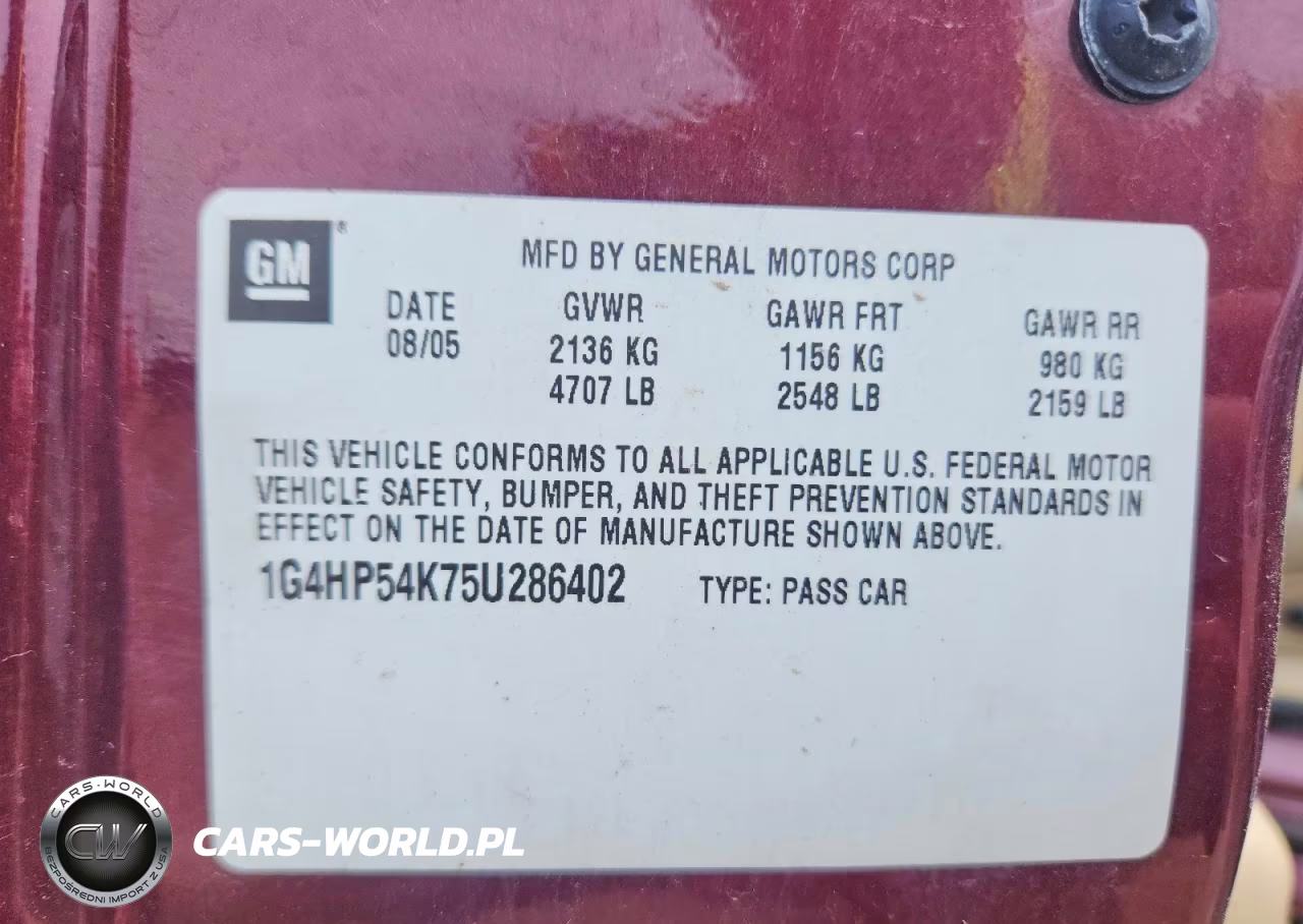 2005 Buick Lesabre Custom VIN:1G4HP54K75U286402 - 12