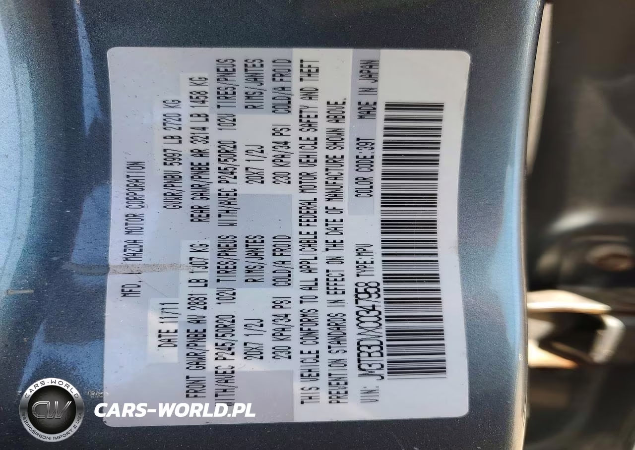 2012 Mazda Cx-9 VIN:JM3TB3DVXC0347958 - 13