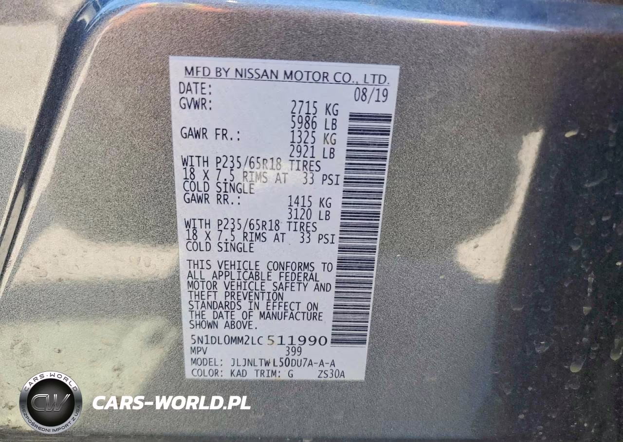 2020 Infiniti Qx60 Luxe VIN:5N1DL0MM2LC511990 - 12