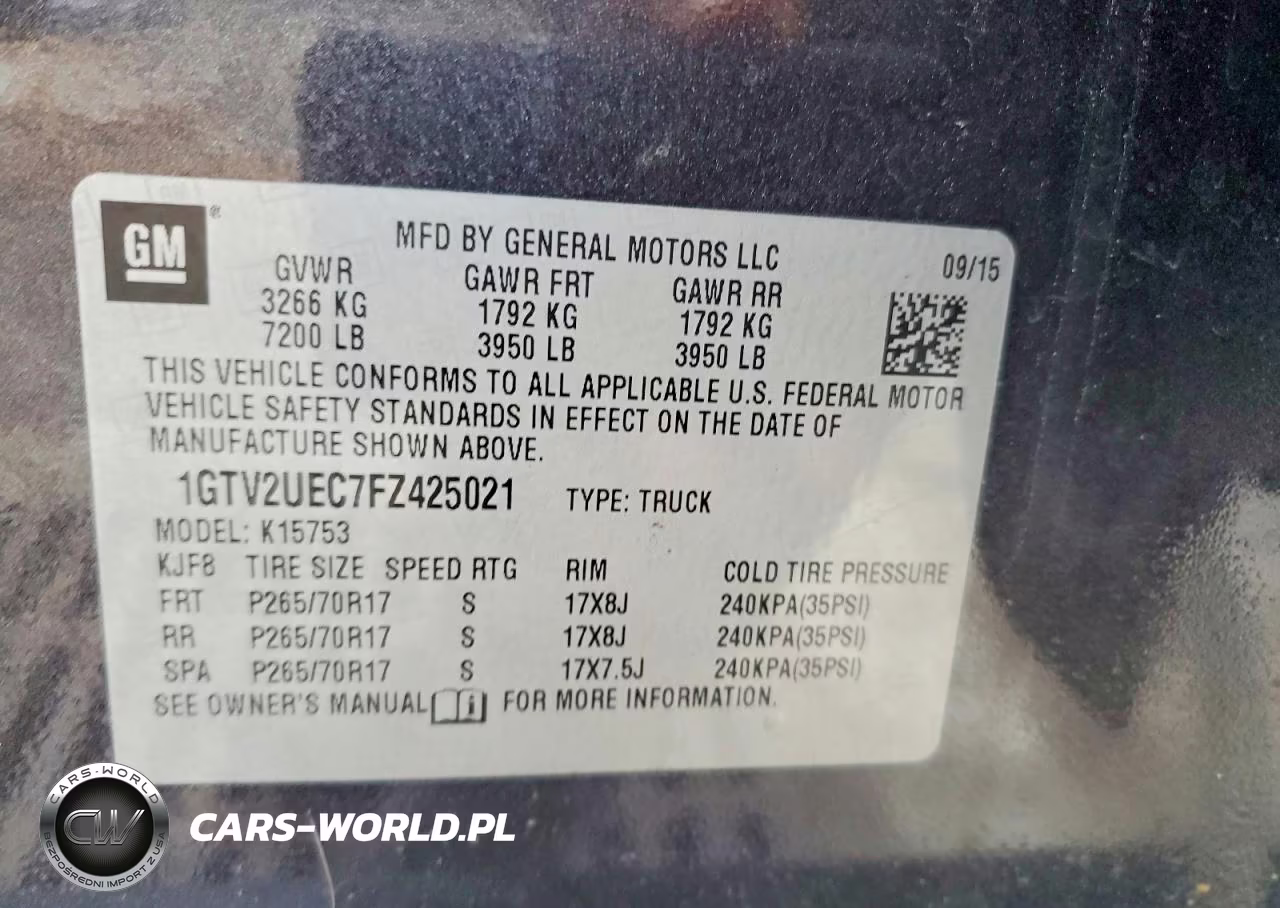 2015 GMC Sierra K1500 Sle VIN:1GTV2UEC7FZ425021 - 12