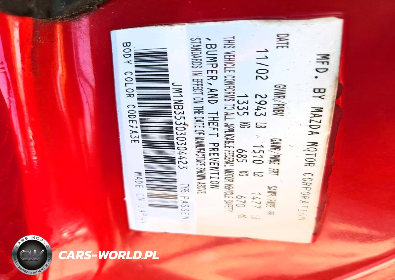 2003 Mazda Mx-5 Miata Base VIN:JM1NB353030304423 - 12