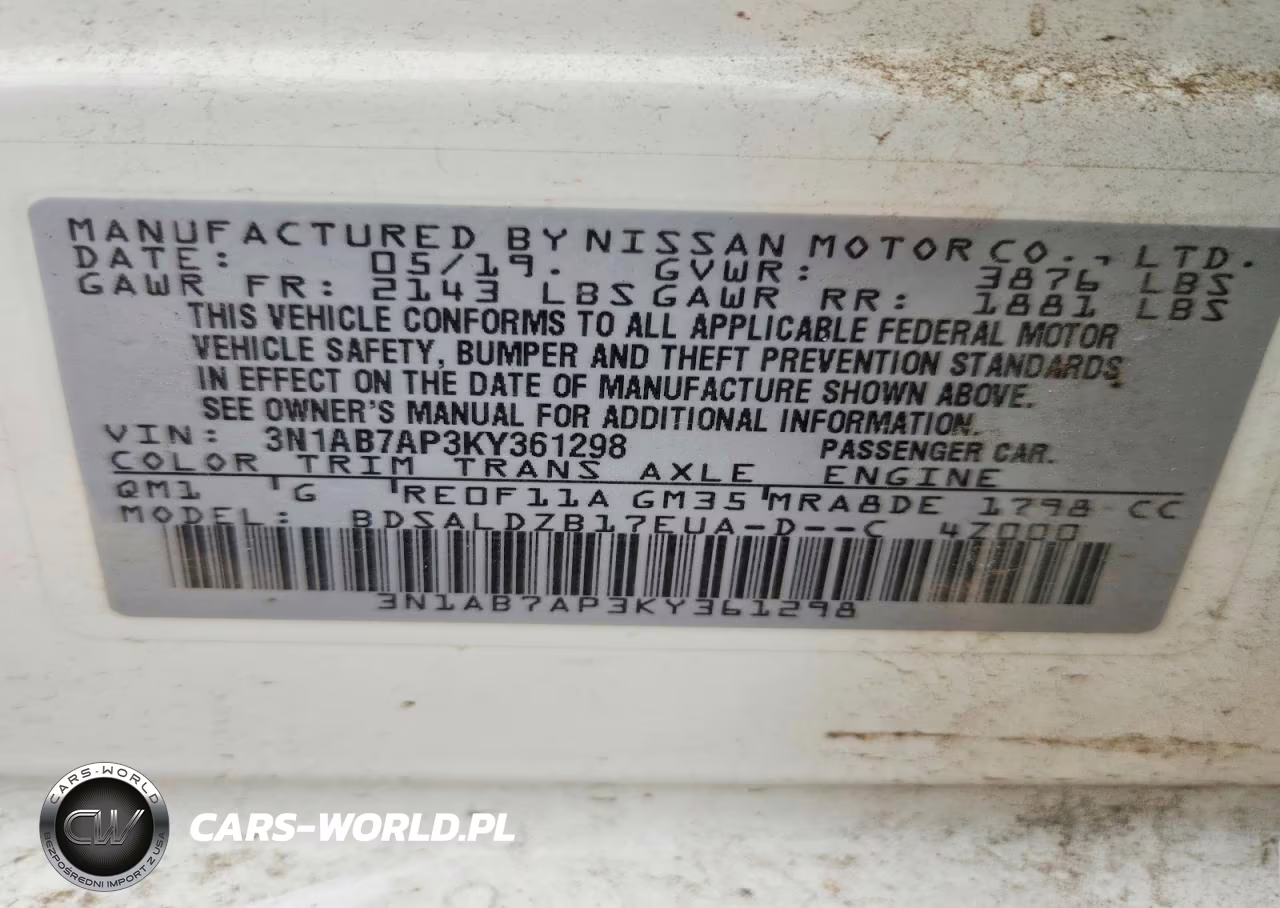 2019 Nissan Sentra Sv VIN:3N1AB7AP3KY361298 - 12