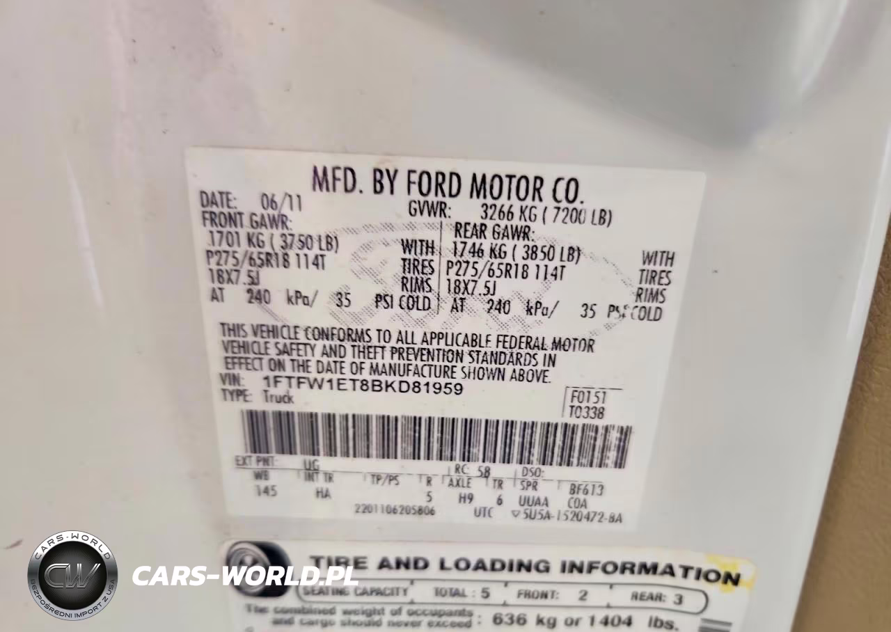 2011 Ford F150 Supercrew VIN:1FTFW1ET8BKD81959 - 12