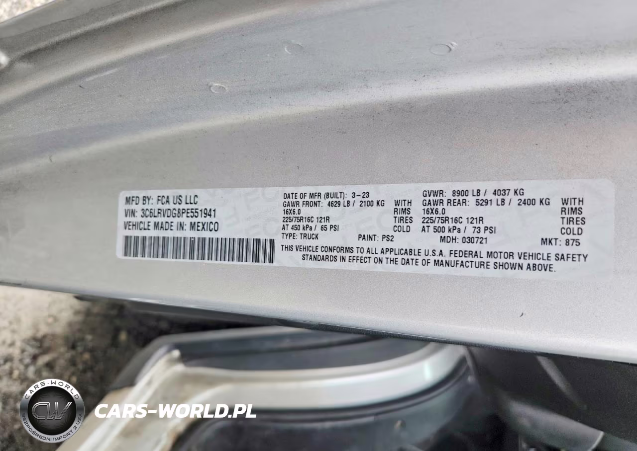 2023 Ram Promaster 2500 Delivery Van VIN:3C6LRVDG8PE551941 - 12