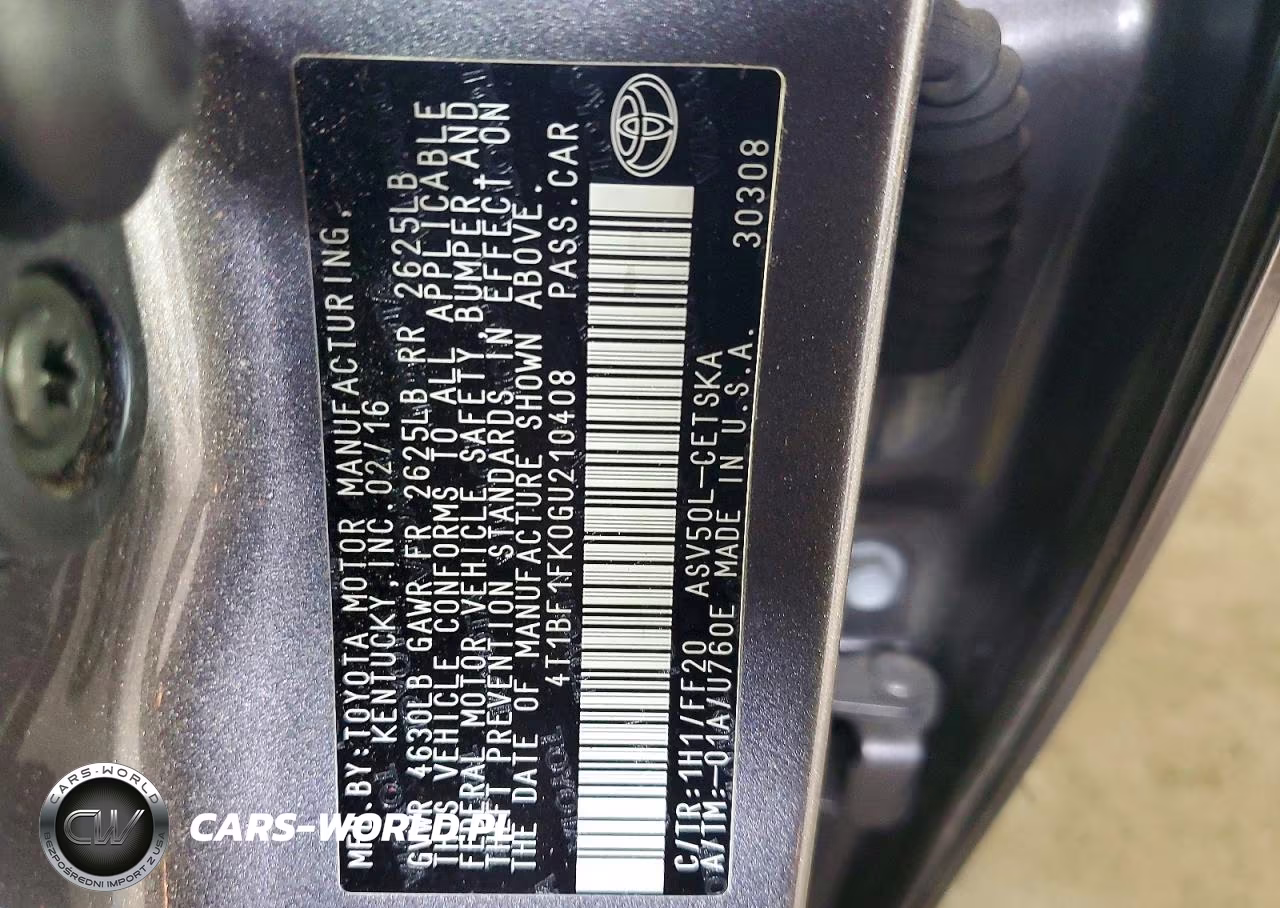 2016 Toyota Camry Se VIN:4T1BF1FK0GU210408 - 12