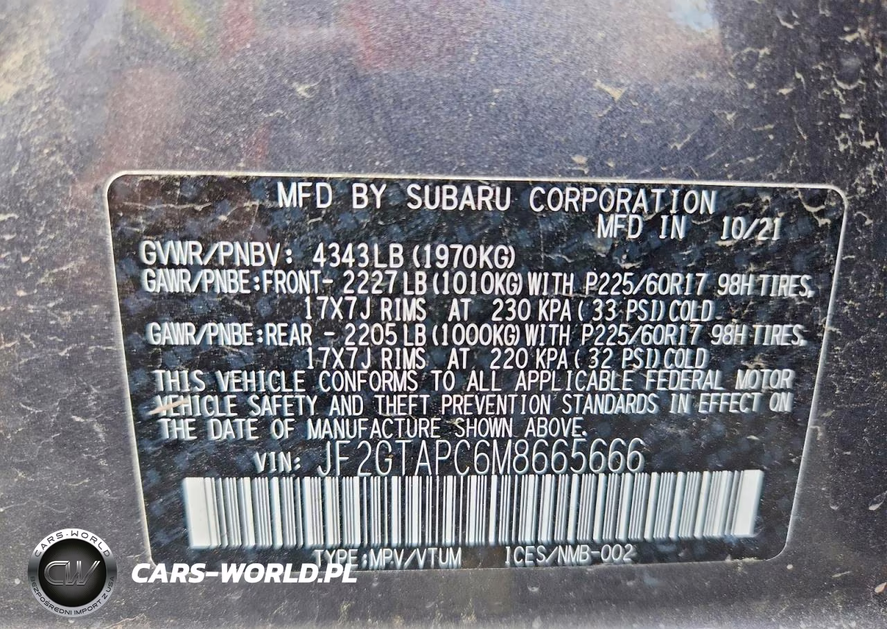 2021 Subaru Crosstrek Premium VIN:JF2GTAPC6M8665666 - 14