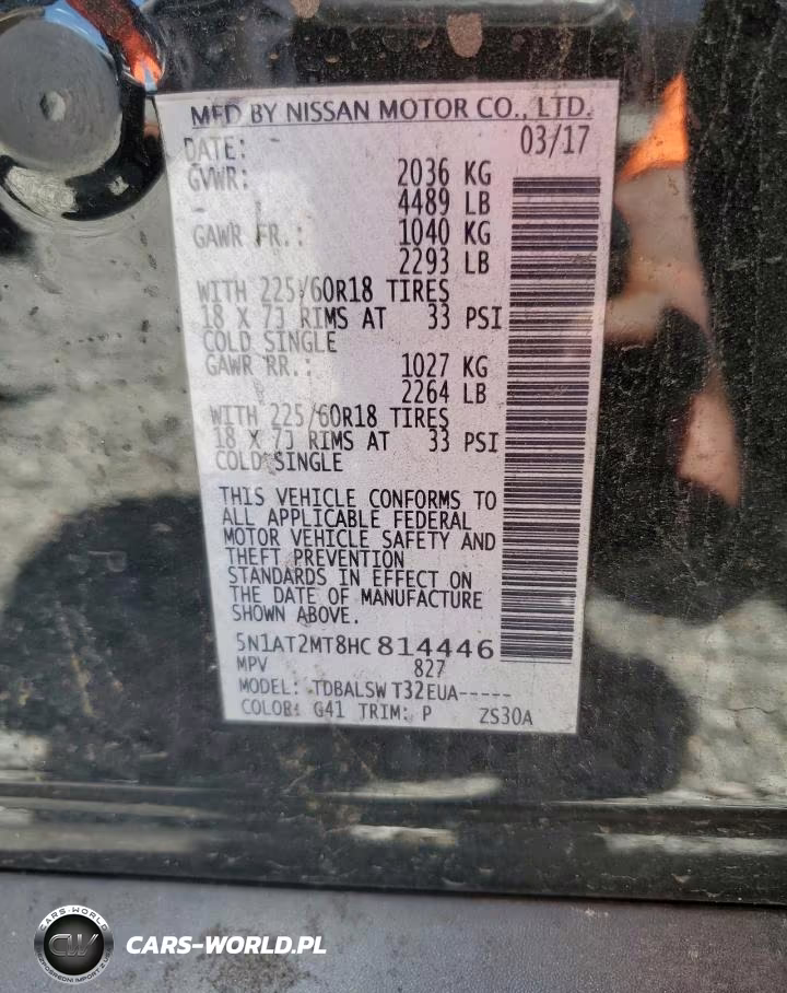 2017 Nissan Rogue S VIN:5N1AT2MT8HC814446 - 14