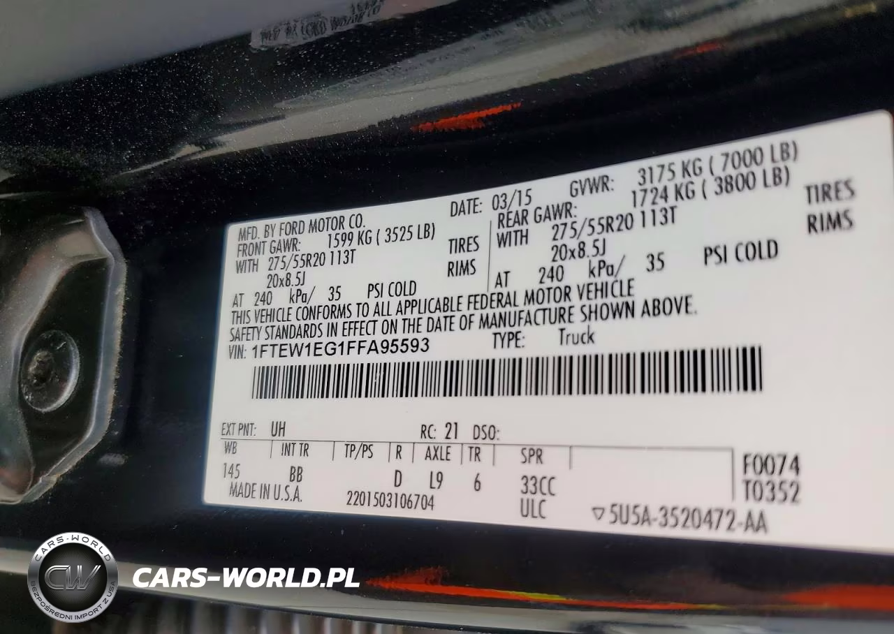 2015 Ford F150 Supercrew VIN:1FTEW1EG1FFA95593 - 12