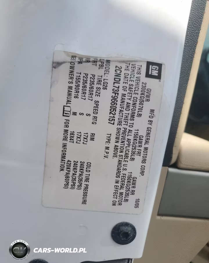 2006 Chevrolet Equinox VIN:2CNDL73F966052157 - 13