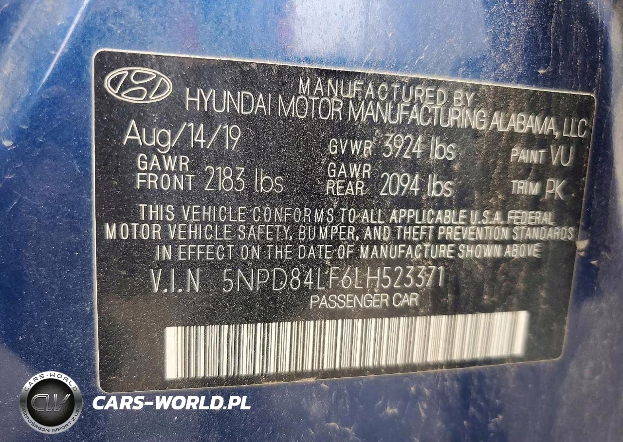 2020 Hyundai Elantra Sel VIN:5NPD84LF6LH523371 - 12