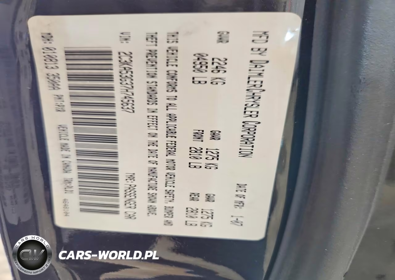 2007 Chrysler 300 Touring VIN:2C3KA53G37H745637 - 12