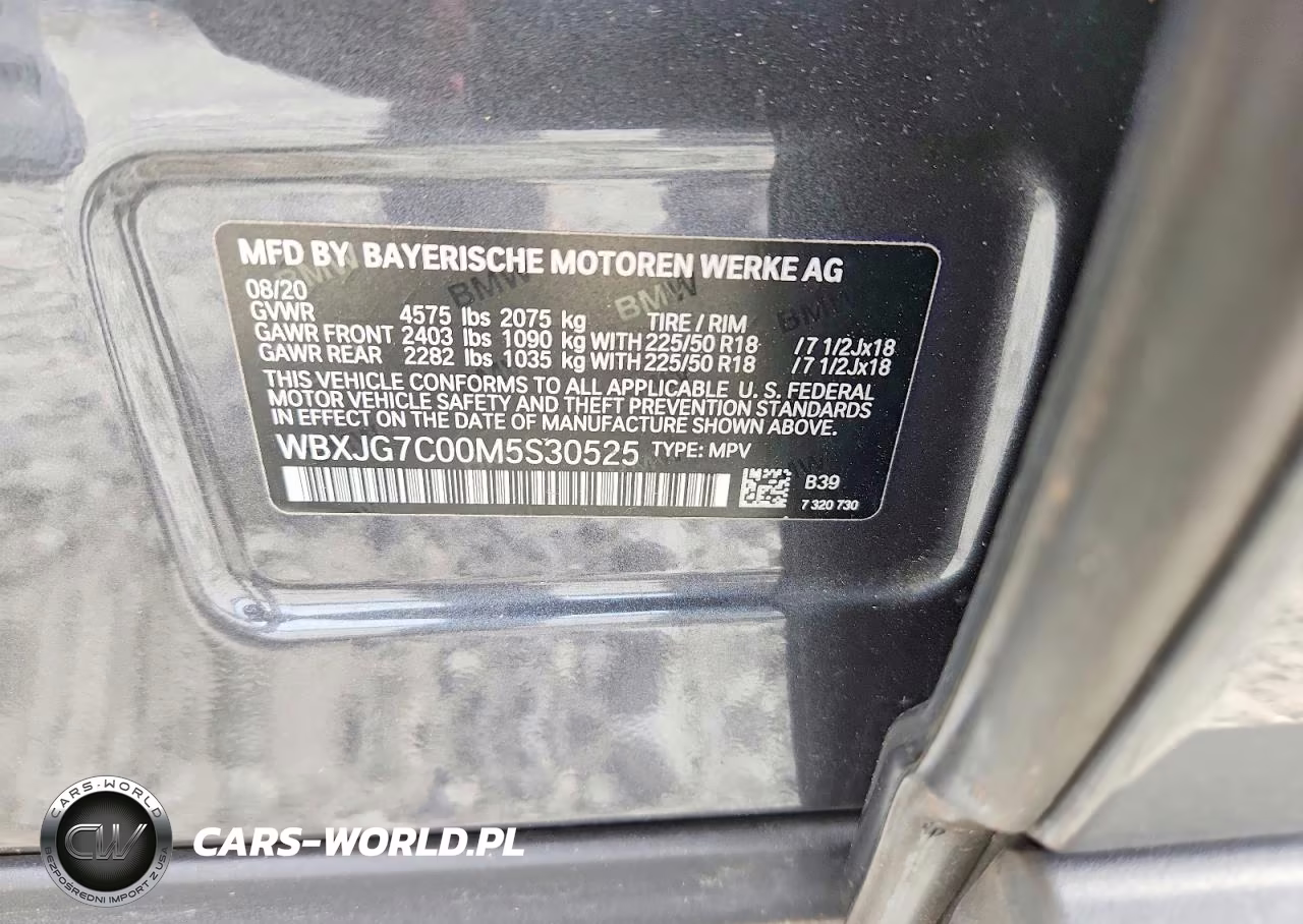 2021 BMW X1 Sdrive28I VIN:WBXJG7C00M5S30525 - 12
