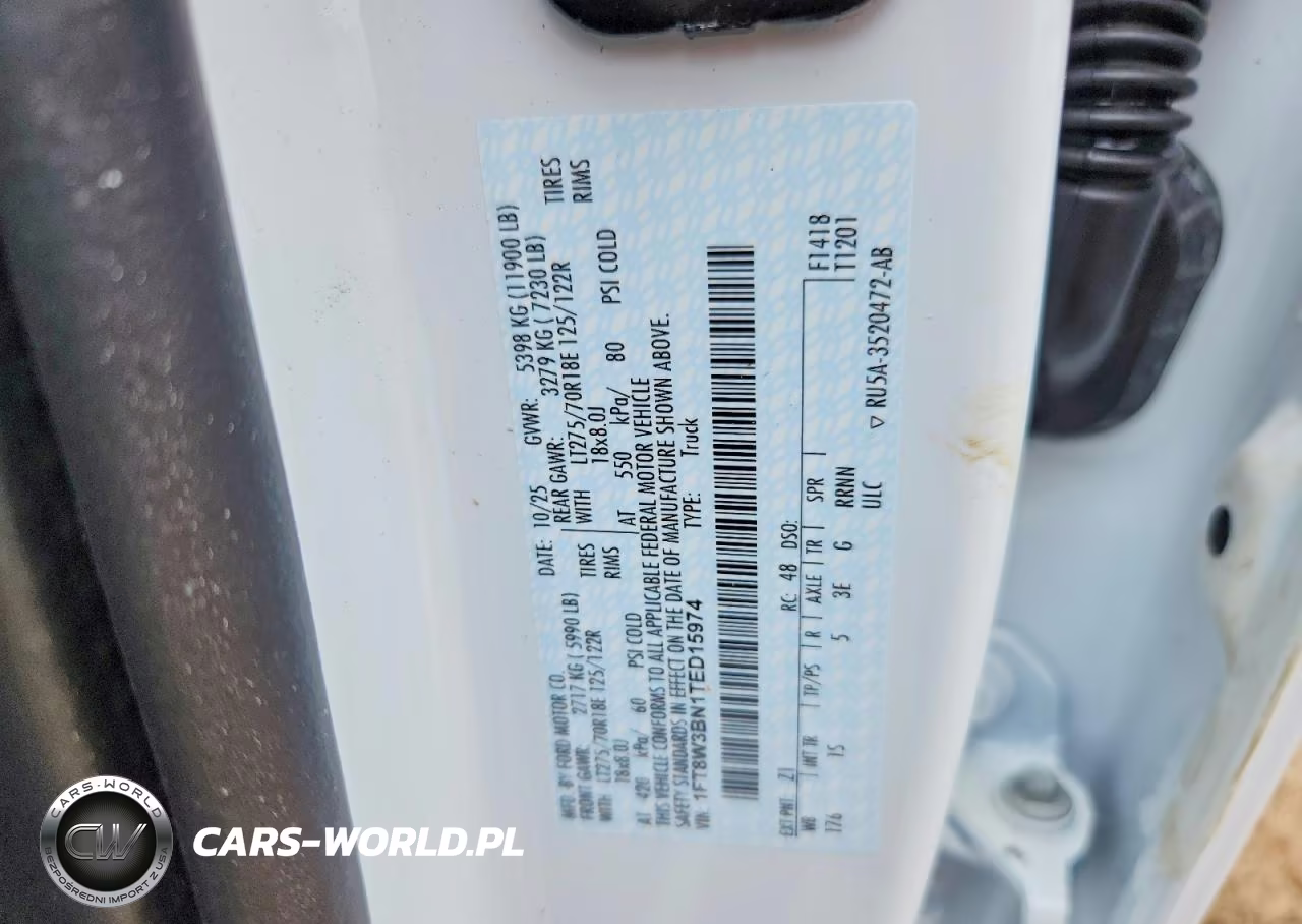 2026 Ford F350 Super Duty VIN:1FT8W3BN1TED15974 - 12
