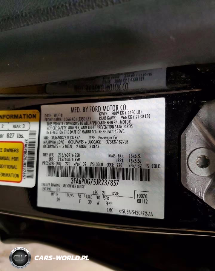 2018 Ford Fusion S VIN:3FA6P0G75JR237857 - 12