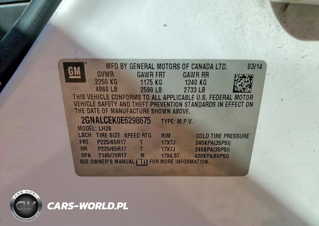 2014 Chevrolet Equinox Lt VIN:2GNALCEK0E6298675 - 13