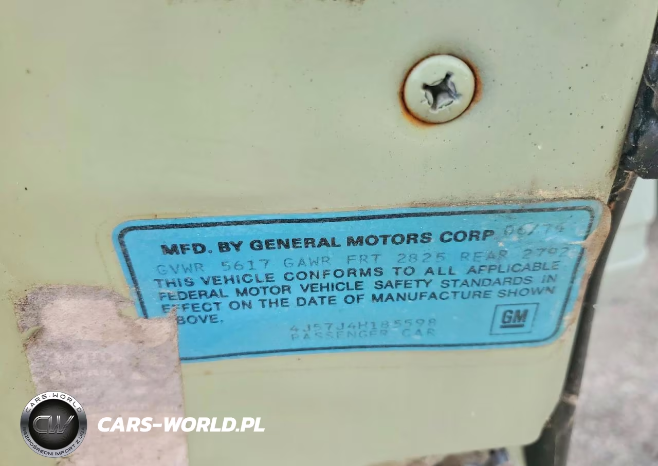 1974 Buick Regal VIN:4J57J4H185598 - 12