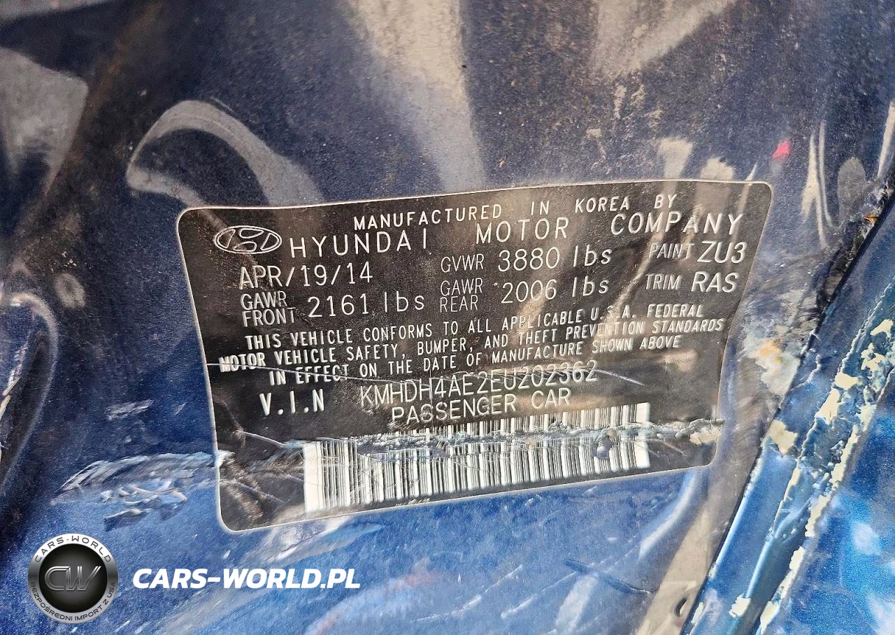 2014 Hyundai Elantra Se VIN:KMHDH4AE2EU202362 - 13