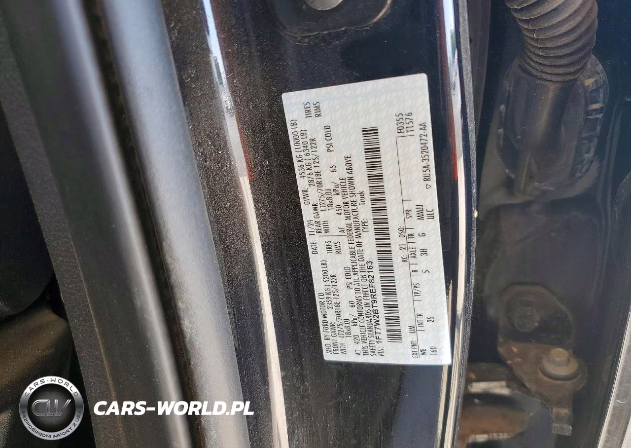 2024 Ford F250 Super Duty VIN:1FT7W2BT9REF82163 - 12