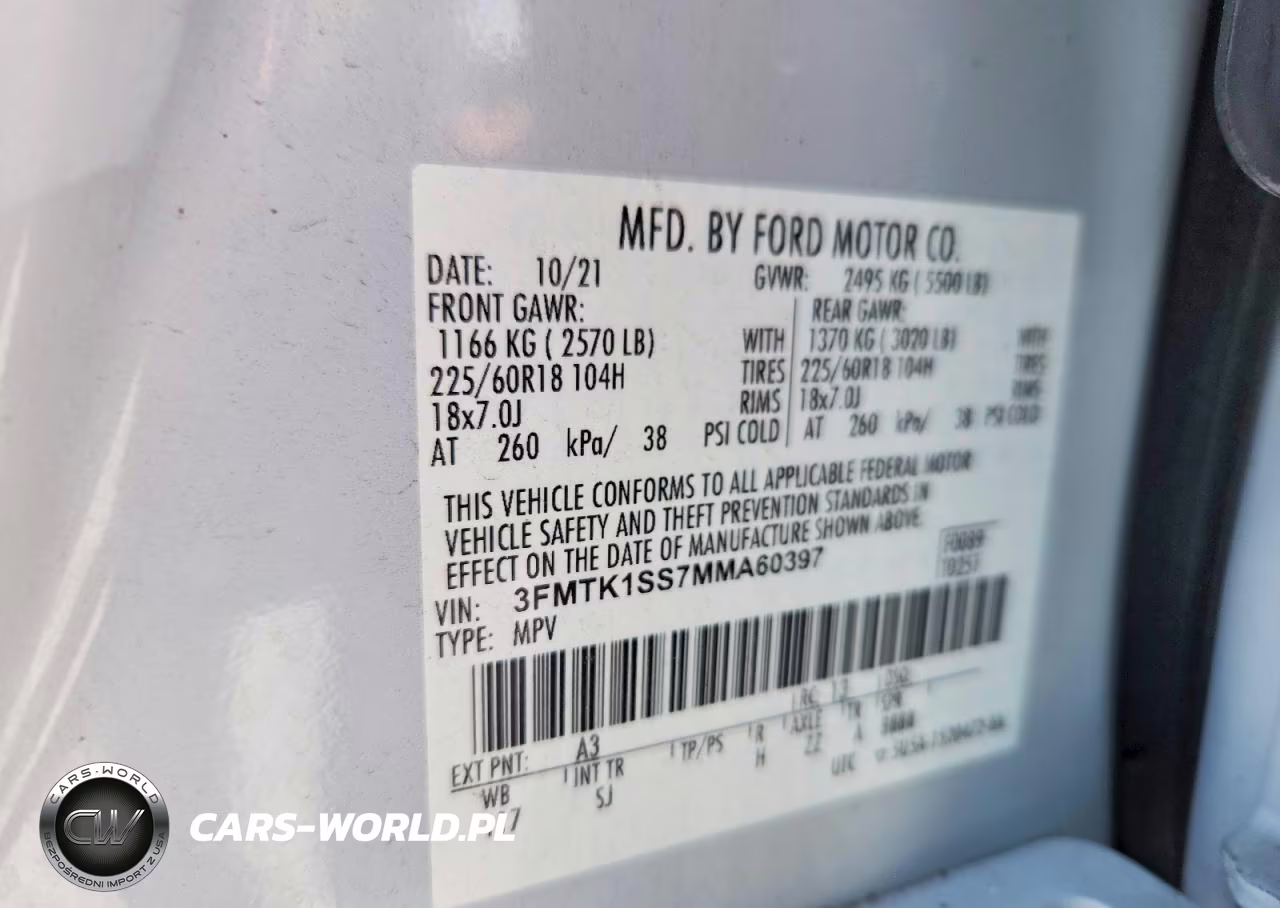 2021 Ford Mustang Mach-E Select VIN:3FMTK1SS7MMA60397 - 14