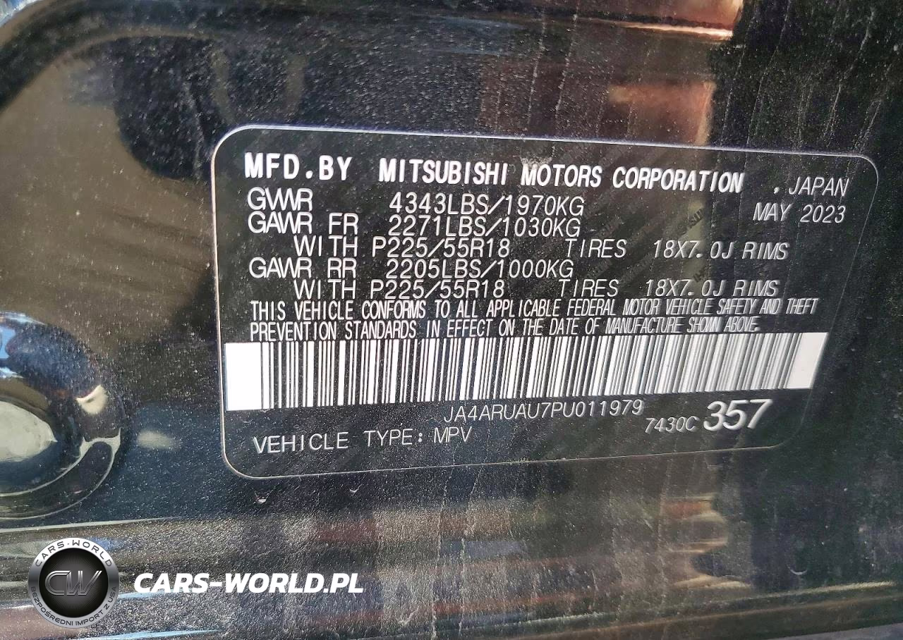2023 Mitsubishi Outlander Sport S VIN:JA4ARUAU7PU011979 - 13