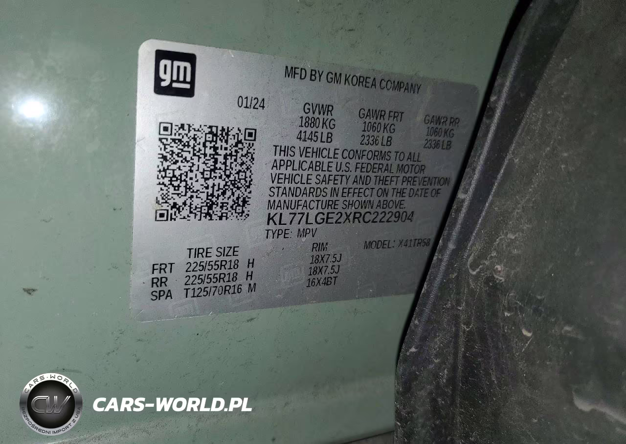 2024 Chevrolet Trax 1Rs VIN:KL77LGE2XRC222904 - 12