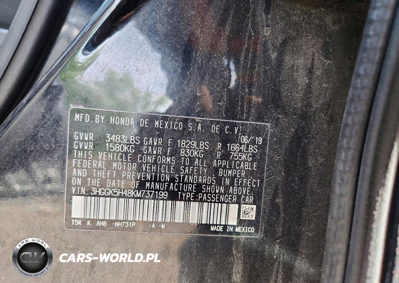 2019 Honda Fit Lx VIN:3HGGK5H48KM737199 - 13